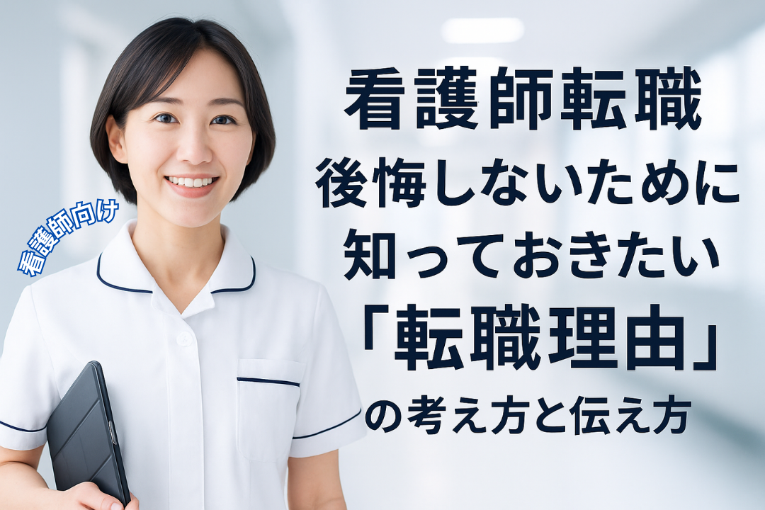 【看護師転職】後悔しないために知っておきたい「転職理由」の考え方と伝え方