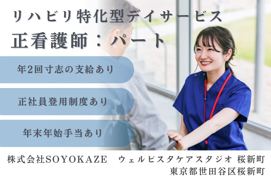 正社員登用制度のあるリハビリ特化型デイサービスの正看護師　R15903-ns-ns-np-ykn